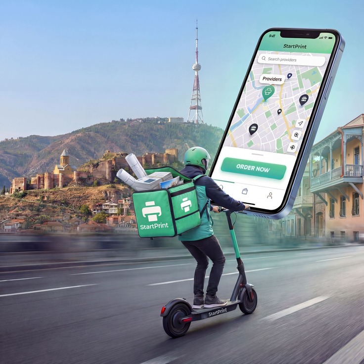 Future of printing in Tbilisi concept